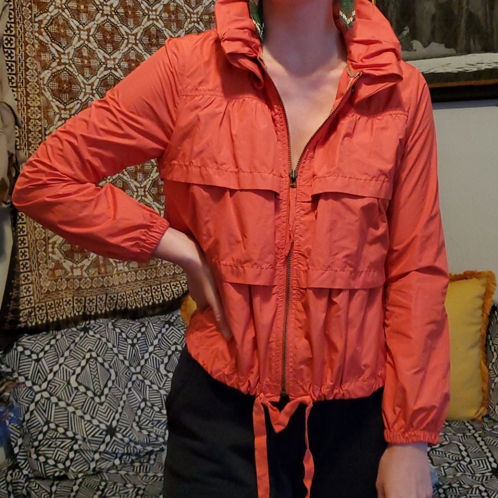 LOFT Tiered Windbreaker Jacket